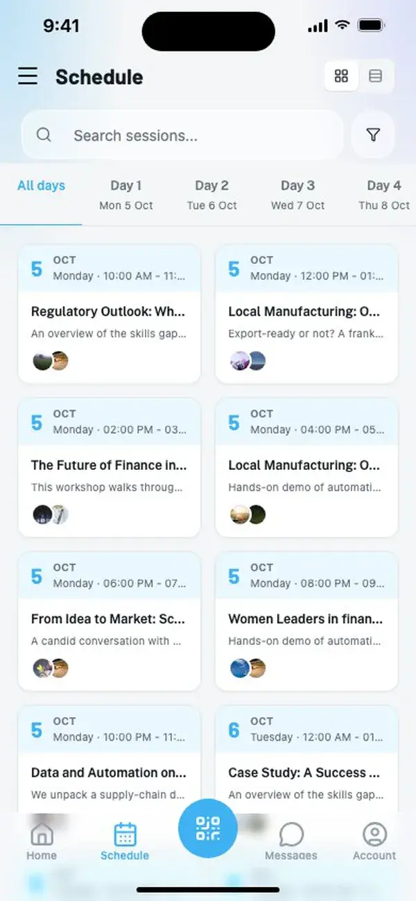 Programme in the app