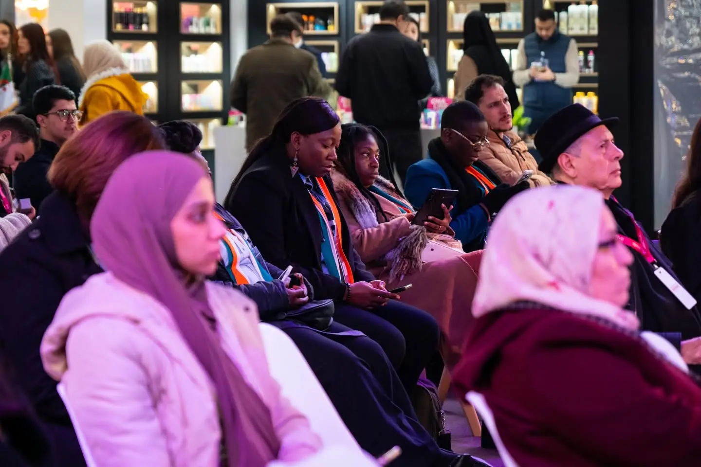 The audience of a conference at Cosmetica Africa 2026