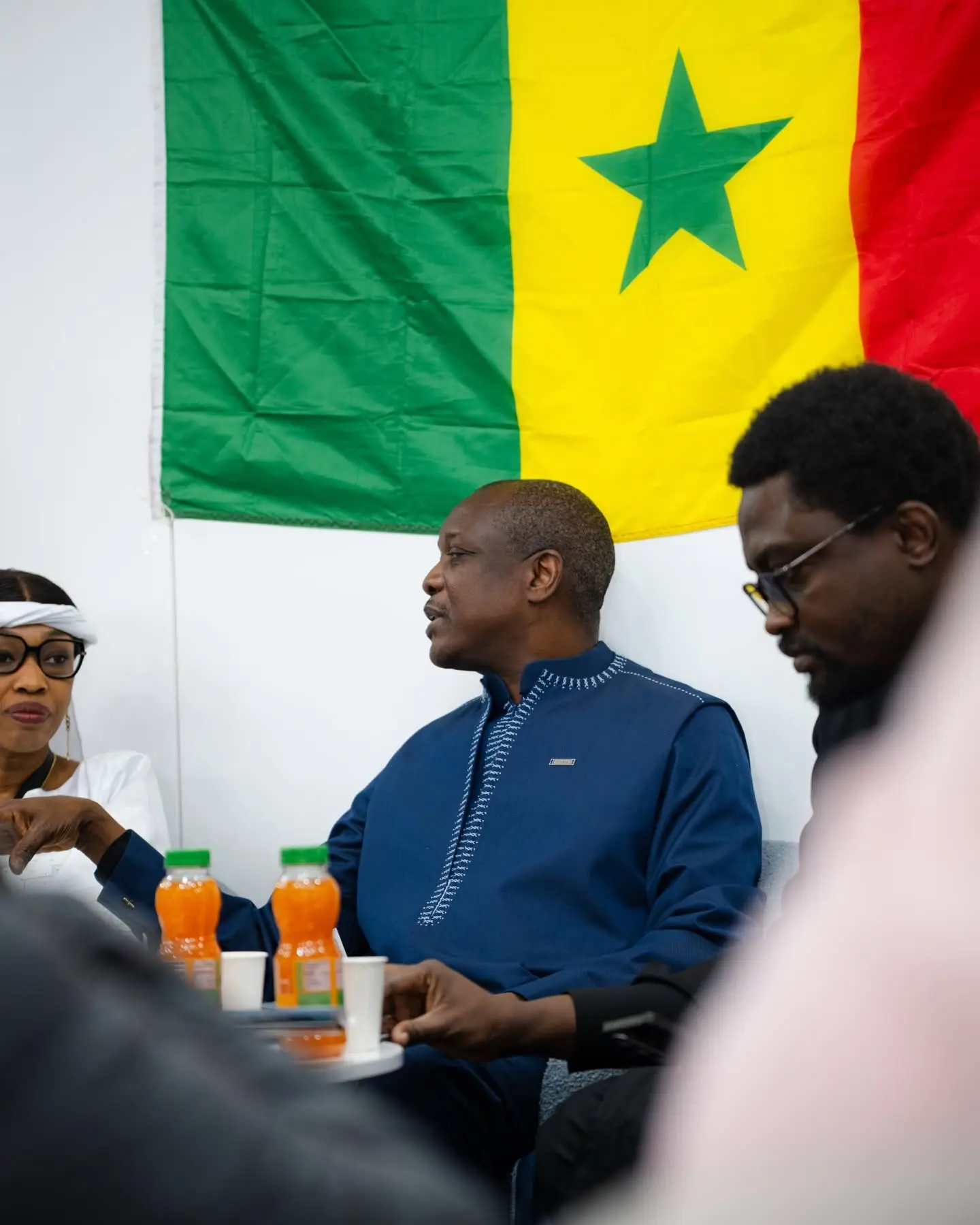 A delegation from Senegal in a meeting at the show