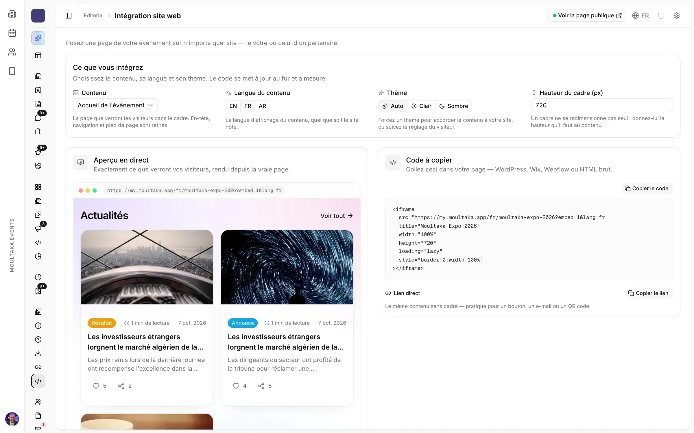 Ou gardez votre propre site