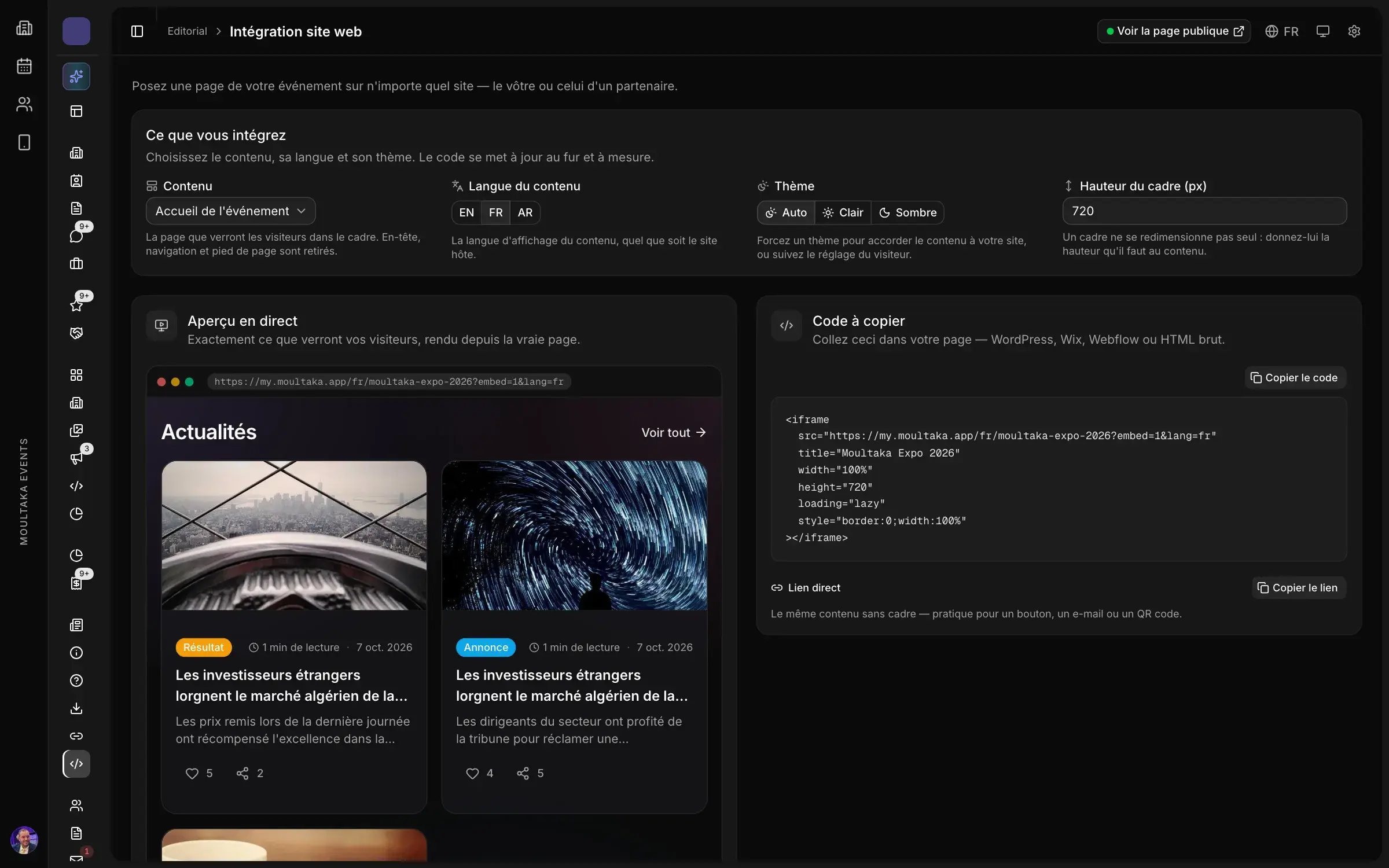 Ou gardez votre propre site