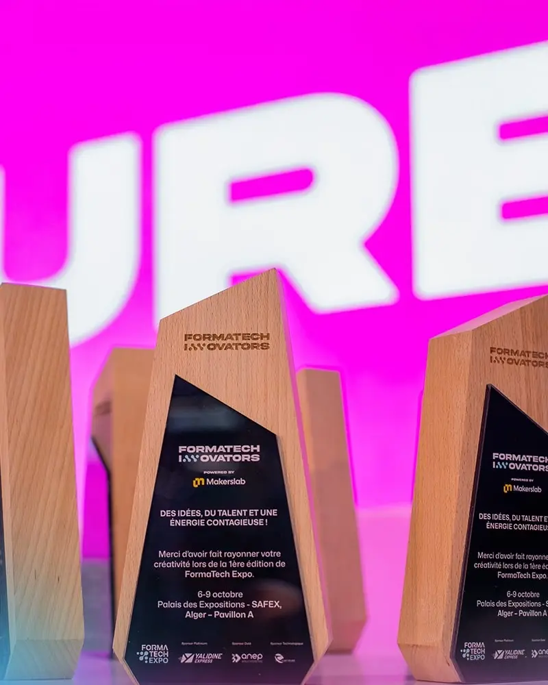 The trophies of the first FormaTech Innovators