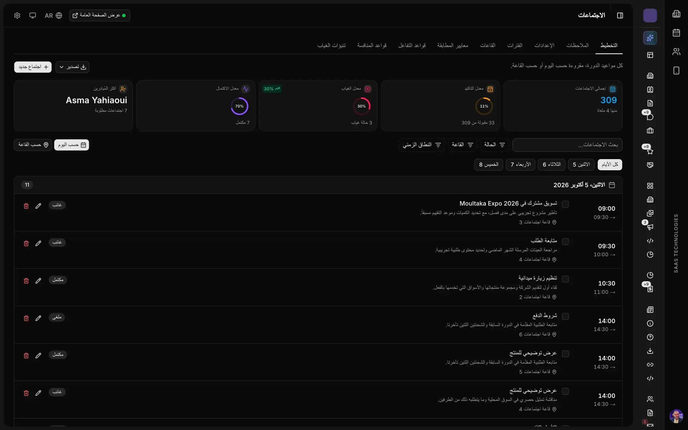 لقاءات الأعمال