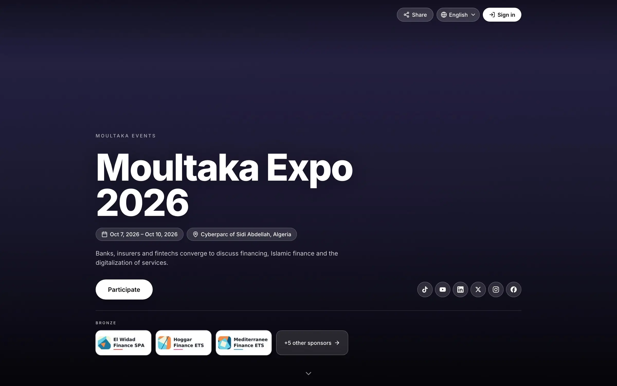 Event website