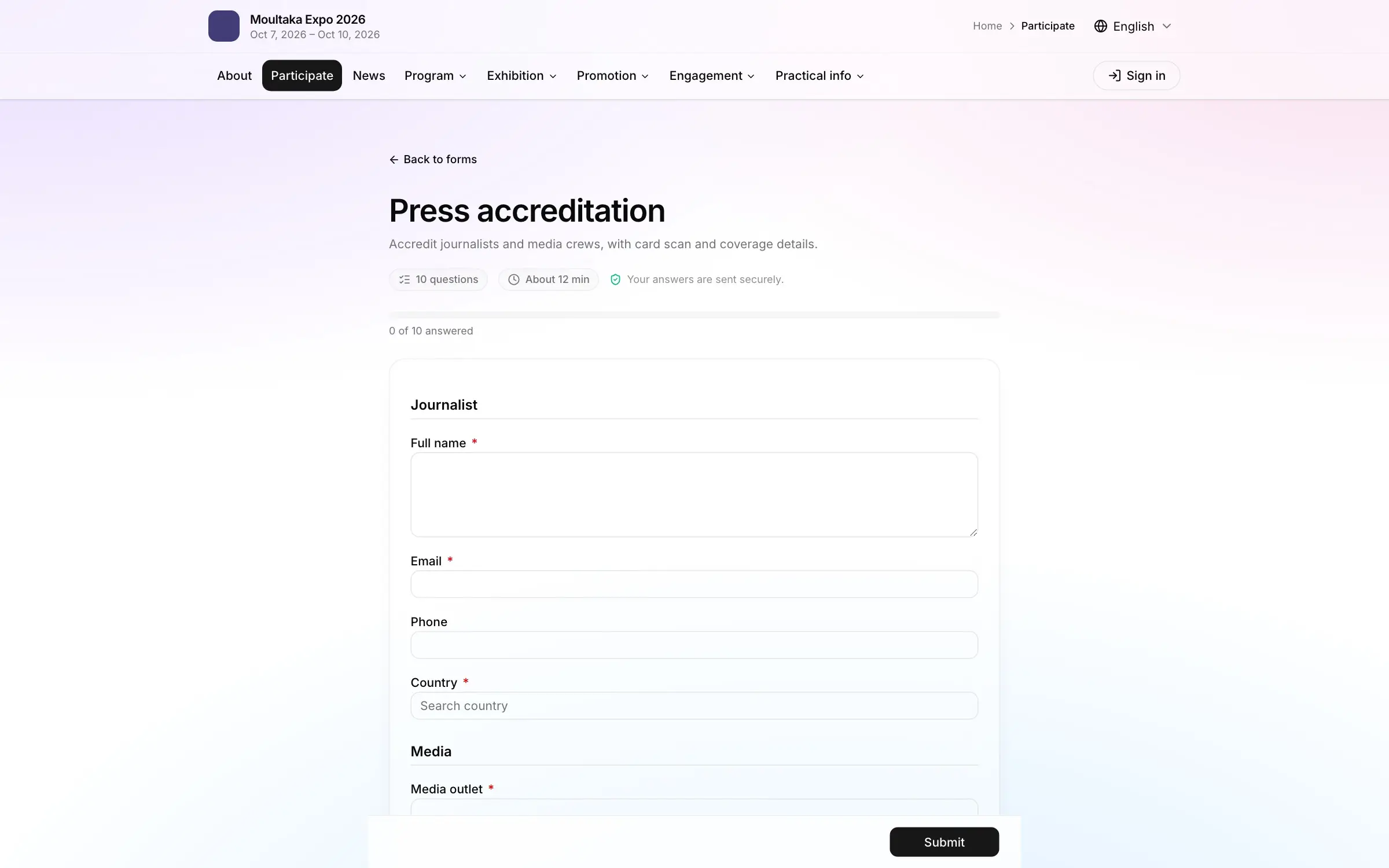 Accreditation online, a newsroom for the rest