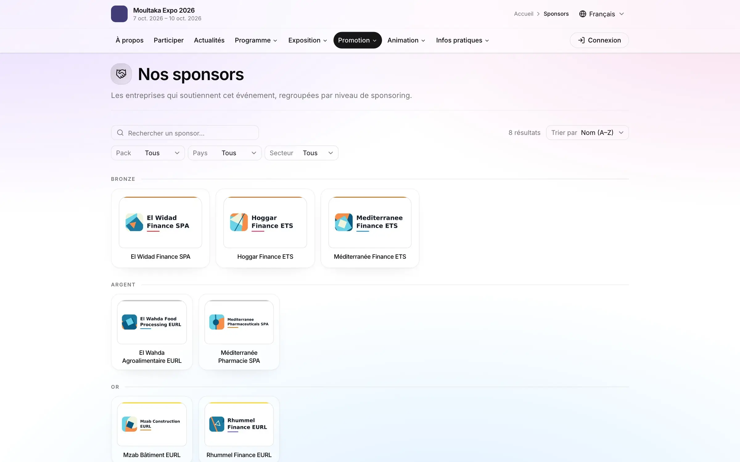 Les sponsors ont la visibilité achetée